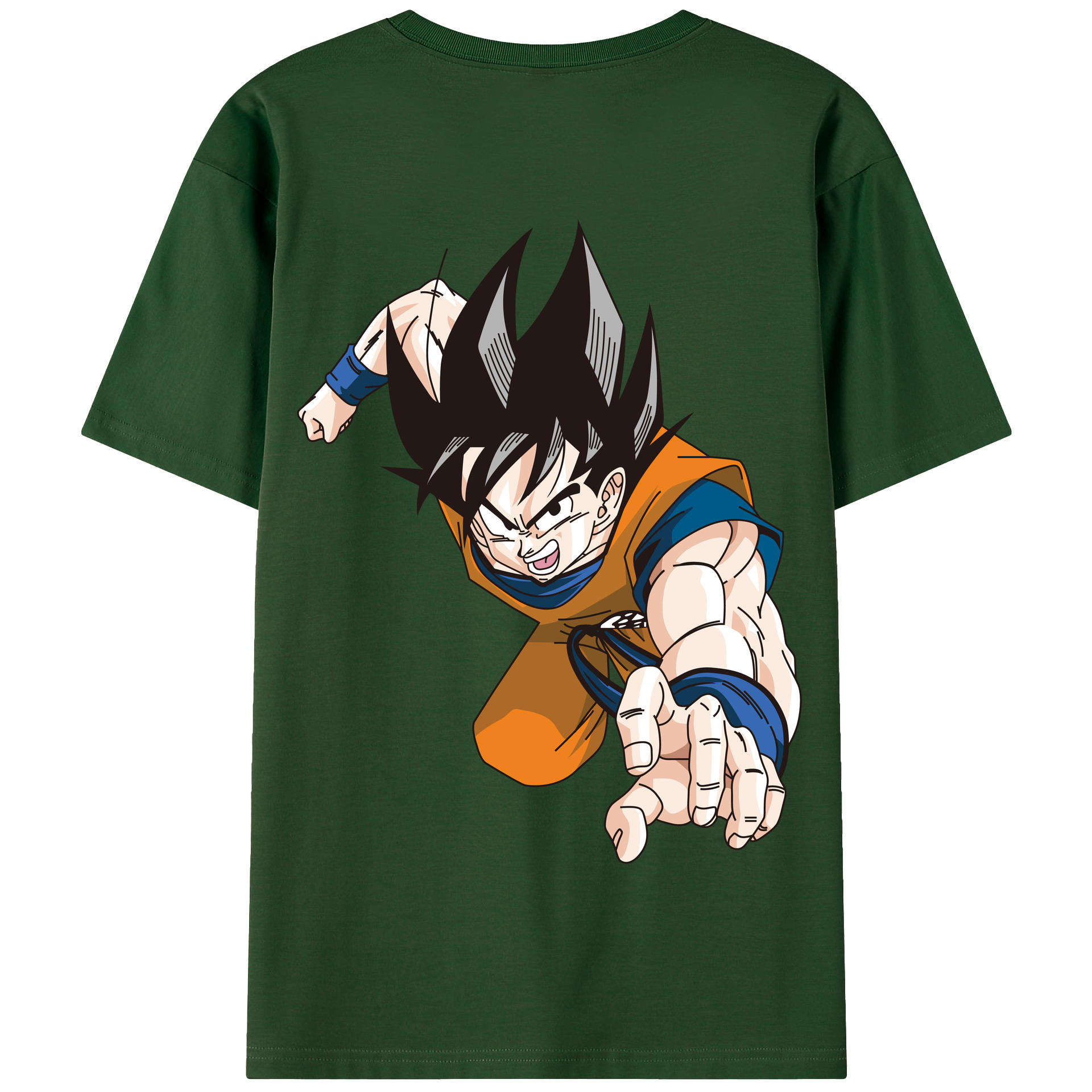（画像用） ドラゴンボール 孫悟空（そん ごくう）Son Goku カカロット DRAGON BALL Kakarotto 綿100％半袖Tシャツ（背面プリント）